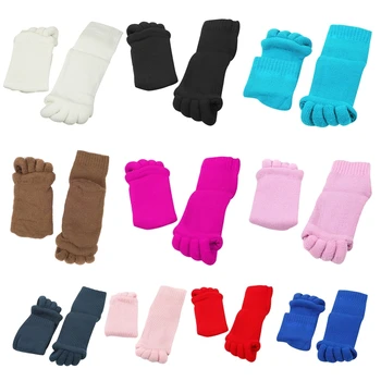 Жените Йога Спорт 5 Разделител Чорапи, Хавлиени Чорапи Плетени Изравняване На Краката Масаж Трикотаж Носочные На Продукта