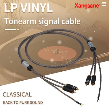 Xangsane 1 М/1.5 М/2 М освежаващо Hi-fi rca треска ниво vinyl LP плоча Тонарм аудио кабел сигнал инструмент е стар фонограф изключителна връзка
