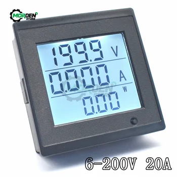 LCD Цифров Дисплей за Измерване на Постоянно Напрежение и Ток 20A Консумирана Мощност на Метър Импеданс Тестер за Инструмент на Електрозахранване