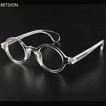 BETSION Реколта Кръгли 42,70 мм прозрачни Прозрачни Рамки За Очила, Очила С Пълна Рамки Ретро очила Очила Rx able