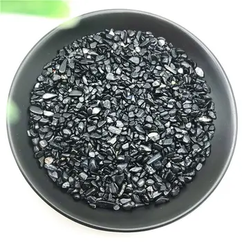 50 г 3-5 мм Натурален Черен Турмалин Crystal Чакъл Камъни Минерален Образец Лечебни Естествени Камъни и Минерали