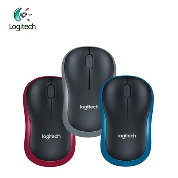 Безжична мишка Logitech M186 2.4 G с Ергономичен Наноприемником 1000 dpi и за двете Ръце за лаптоп Официална Поддръжка за проверка на Геймър