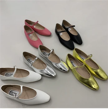 2022 Дизайнерски лоферы; Дамски Сандали; Лятна Елегантни обувки на плитки обувки; Дамски Ежедневни Градинска обувки в ярки цветове върху плоска подметка