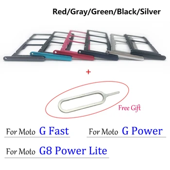 2 бр., Нов За Мото G100 G60S G8 Power Lite G Fast G Power Тава За SIM-карти Слот за Притежателя С адаптер за SD карта за Резервни Части + Егн
