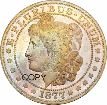 Съединените Щати 1877 Морган Полдоллара Червена Мед Реплика Копие Монети
