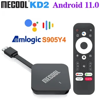 Mecool KD2 TV Stick TV Box Android 11 Amlogic S905Y4 4 GB 32 GB Google Сертифицирана Подкрепа AV1 1080P 5G Двойна Wifi BT5.0 ТЕЛЕВИЗИЯ Ключ 4K