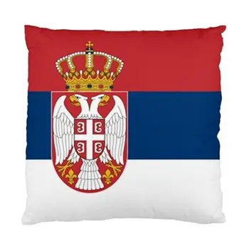 Сърбия Сръбски Флаг Калъф За Възглавница Декоративна Калъфка Национален Флаг Калъфи За Автомобилни Седалки Разтегателен Декор Памук, Полиестер, 18