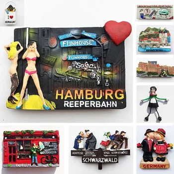 Германия Мюнхен домашни Магнити за Хладилник стикер Хамбург Шварцвалд Дъблин Туристически Сувенири, Магнитни Стикери за Хладилник