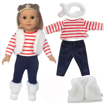 Коледен Костюм в Окото подходящ за американската Момичета от 18 Инча американската момиче кукла Александър кукла дрехи и аксесоари за кукли най-добрият подарък