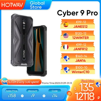 Hotwav Cyber 9 Pro, 4G Издръжлив Смартфон Хелио P60 Восьмиядерный 6,3 