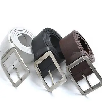 man belt Men ' s Fashion Solid Color Faux Leather Buckle Waist Strap Business Casual Belt for men мъжки колан пояс за рокли