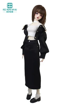 Подходящ за 1/3 BJD стоп-моушън облекло DD SD кукла Модни якета, дънкови поли Дълга пола подарък за момичета