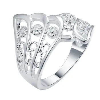 крило красиво Посеребренное халка, сребърен модно бижу пръстен За Жени и Мъже, / BG - LFLFLUSH LKXUKWGL