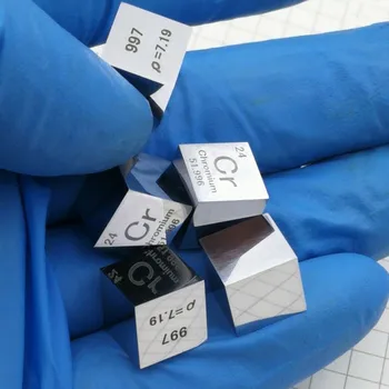 Колекция метални Кубчета хром FANTU, елементи от Менделеевата таблица, Блок хром 10 мм/25,4 мм/50 мм, 99,95% Куб Cr присъства