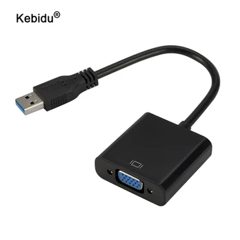 kebidu 1080 P USB 3.0 към VGA Адаптер Външна Видео карта Мулти Дисплей Конвертор за Win 7/8 Тенис на Лаптоп КОМПЮТЪР Монитор, Проектор