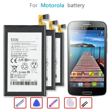 ED30 2010 mah Батерия За Motorola Moto G G2 XT1028 XT1032 XT1033 XT1034 XT1068 ED 30 XT 1028 1032 1033 1068 Мобилен телефон