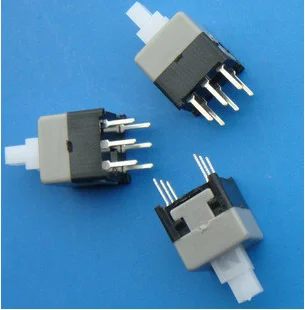 8,5*8,5 мм самостоятелно блокиране на ключов превключвател 6-пинов компютърен касов апарат бутон за стартиране на потенциометъра-100 бр./лот