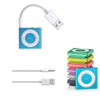 Жак 3,5 мм за свързване към USB 2.0 Кабел за синхронизация на Данни Кабел Адаптер за Зарядно Устройство, Кабели За Apple за iPod Shuffle Полезни