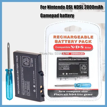 2000 mah 3,7 В Акумулаторна литиево-йонна батерия За Nintendo DS Lite Взаимозаменяеми Батерия С мини-Отвертка за NDSL