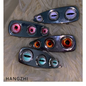 HANGZHI 2021 Нов Модерен Ретро Индивидуален Цвят Прозрачен Стъклен Очна Ябълка Метална Скоба За Коса Родословни Модни Бижута за Жени, Момичета
