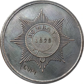 1828 Индия-Британски Медни монети КОПИЕ БЕЗПЛАТНА ДОСТАВКА 27.3 mm