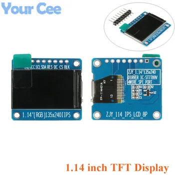 1,14 инчов Дисплейный модул IPS LCD TFT LCD Модул ST7789 HD Цветен екран с пълен преглед на 8pin 135x240 3,3 SPI Интерфейс