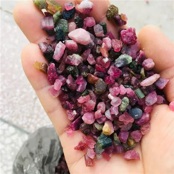100 грама естествени Цветни турмалиевых камъни и минерали рейки, лечебен кристал непреработена проба на скъпоценни камъни за бижута