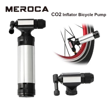 MEROCA CO2 Надуваем под наем Помпа Без Патрони Мини МТБ Пътен Велосипеден Ръчна Помпа колоездене масло е Комплект За Ремонт на Велосипедни Гуми