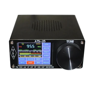 ATS-20 + / ATS-25 + ATS25X1 Si4732 Многолентови радио FM LW (MW SW) SSB + штыревая антена + Батерия + USB кабел + Говорител