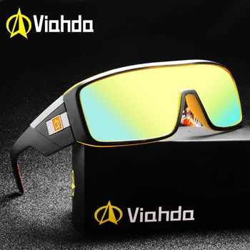 Viahda Модни Маркови дизайнерски Мъжки Огледални Слънчеви Очила за Жени и Мъже, Спортни Очила за Шофиране, Покритие UV400, Слънчеви Очила
