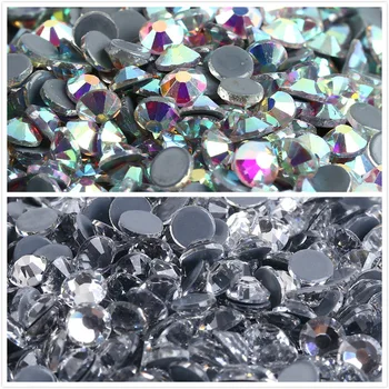 Всички размери ss3 ~ ss50 Crystal AB/Прозрачен Цвят е по-Добре DMC Гали В Гореща определяне на Кристалното стъкло Гореща определяне на Rhineston За Филтър Гарнитуров