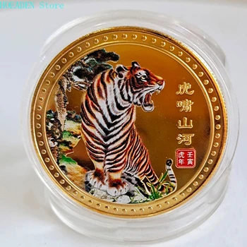 2022 Китайската Нова Година Е Годината На Тигъра Оригиналната Възпоменателна Монета Биметаллическая Колекция