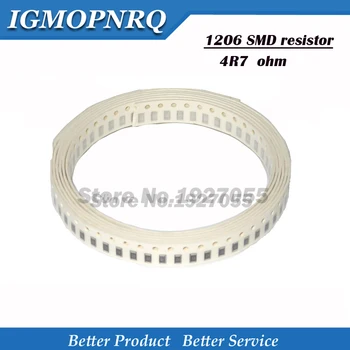 100ШТ 1206 4.7 R 4R7 SMD Резистор 4.7 Ω чип резистор 0.25 W 1/4 W 4.7 R 4R7 SMD Резистор