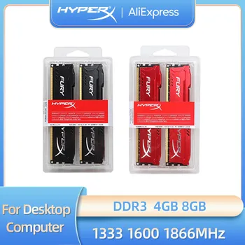HyperX Fury Memoria DDR3 Оперативна памет 8 GB 4 GB Комплект 1333 1600 1866 Mhz PC3-10600 12800 14900 Настолна Памет Новата Оперативна памет Dimm