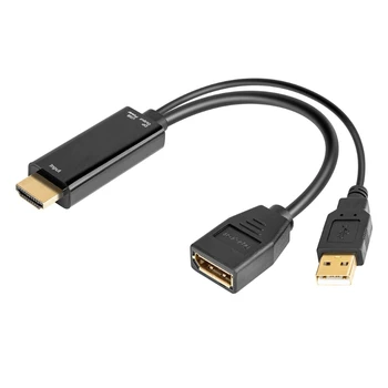 4K USB Захранване HDMI Мъжки към ДП Дисплей Порт Женски Конвертор Адаптерные Устройство HDMI към DP активен USB захранване G99B