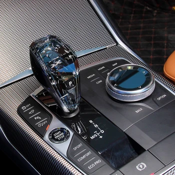 Комплект от три елемента с кристали, Дръжка на скоростния за BMW X3 X4 7/6/5 серия G12 G30 G38 G32 G01 G08, Детайли на интериора