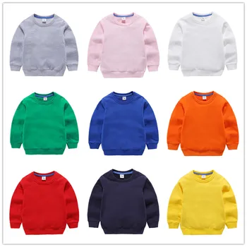 Детски блузи, 2021, пролетта на нов пуловер с кръгло деколте за момчета, обикновена свободни блузи с дълъг ръкав за момичета 7060 28
